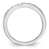 14K White Gold Black Diamond Band - 7